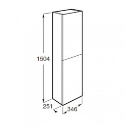 THE GAP Шкаф-колонна, белый глянец