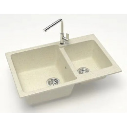 AZARIO кухонная мойка Grand (765х500х190) Бежевая (сифон + герметик)
