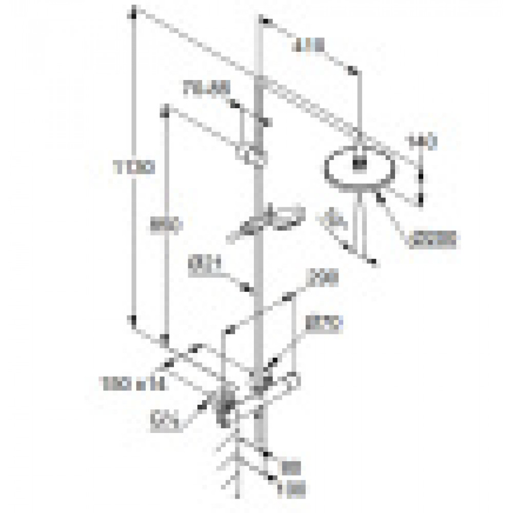 KLUDI LOGO DUAL SHOWER SYSTEM Душевая система с термостатом, арт. 6809405-00