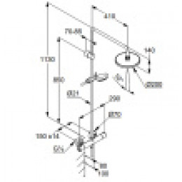 Душевая система с термостатом, KLUDI LOGO DUAL SHOWER SYSTEM, 6809405-00
