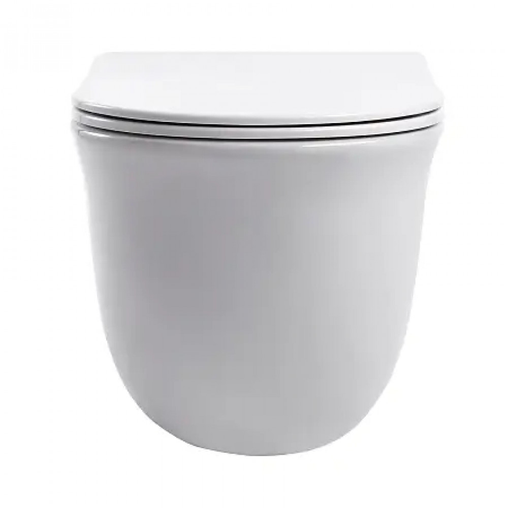 Azario LISTA  AZ-1177T  ТОРНАДО (СКРЫТОЕ КРЕПЛЕНИЕ) подвесной  унитаз в комплекте с сидением микролиan 490*365*340mm