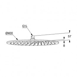 Верхний душ KLUDI A-QA, круглый, плоский, черный, 400 мм