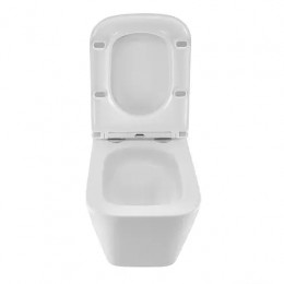 PRO (квадратный) СКРЫТОЕ ТОРНАДО подвесной безободковый унитаз в комплекте с сидением микролифт скрытая система смыва  490*345*355 мм