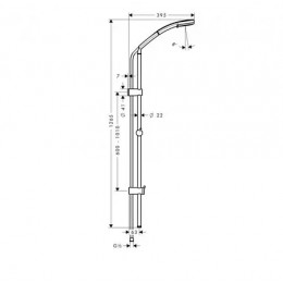 27791000 Croma 100 Душевой набор Croma 100 Multi/Unica'Reno Lift 1,05 м, ½’