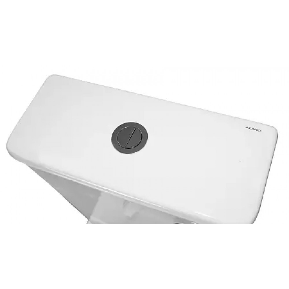 RIANO Унитаз напольный безободковый в комплекте с бачком и сиденьем дюропласт микролифт, смыв ТОРНАДО . Размер 620x355x790 мм (2 места)