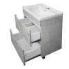 Комплект Тумба Florena 60 Светлый Бетон (810*610*470) с раковиной MONTE Neo 60