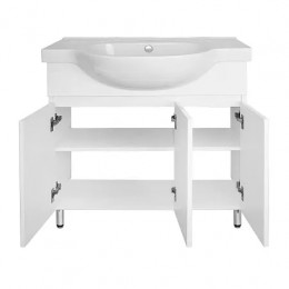 Комплект Тумба Ирис 80Н напольная с раковиной Teo 80 (2 места)