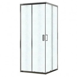 AZ-R06-100-CH-CHC Душевое ограждение PARIS SQP-100х100х195-CH-CHC, стекло шиншила 5 мм, профиль хром