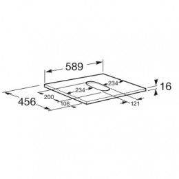 The Gap столешница под раковину 60 орех