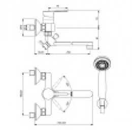 BA280AA LOGIK Cмеситель для ванны/душа