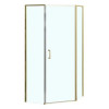 AZ-21C-90-BGL-CL Душевое ограждение SAKURA DIA-90х90х195-BGL-CL, прозрачное стекло 6 мм, профиль брашированное золото