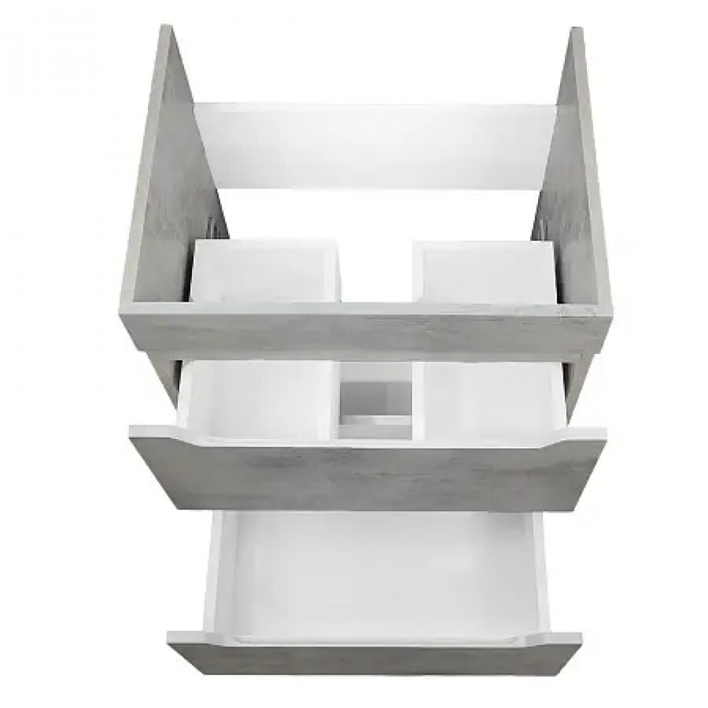 Комплект Тумба Florena 60 Светлый Бетон (810*610*470) с раковиной MONTE Neo 60