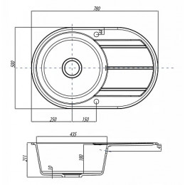 Кухонная Мойка Амира (Кофе) NEW