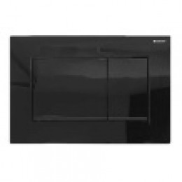 115.883.DW.1 Sigma30 Смывная клавиша, двойной смыв: черные, черный глянец