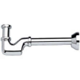 Сифон без выпуска универсальный литой G 1 1/4 латунь, ХРОМ, блистер, AZARIO, AZ-110-CHR