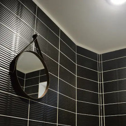 AZARIO зеркало Капитан D510 бесконтактный сенсор, коричн кожа