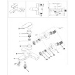 LEYA Смеситель для ванны с коротким изливом, хром