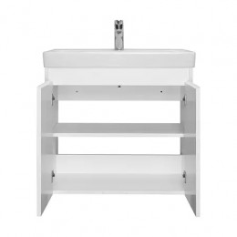 Сканди 70 Тумба Doors Белый глянец/Белый матовый (БЕЗ УМЫВАЛЬНИКА Адриана-70)