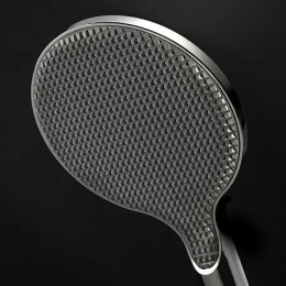 APICE Комплект для душа (АБС пластик) с держателем из латуни с подводом воды, ручным душем и шлангом 1500 мм., цвет хром