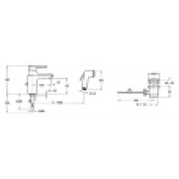 E99465-CP KUMIN Смеситель для умывальника с гигиеническим душем, хром