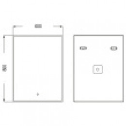 AZARIO зеркало Алмина 600*800- 3 сенсор выкл+подогрев+часы