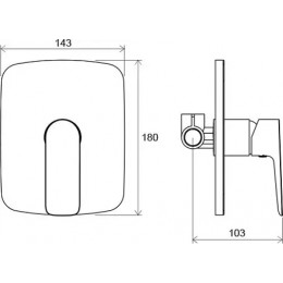 Смеситель встроенный без переключателя CL 062.00