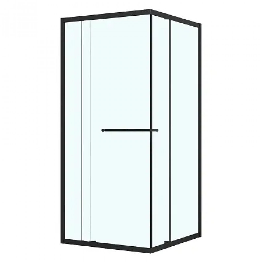 AZ-L47-100-MB-CL Душевое ограждение MONAKO SQS-100х100х195-MB-CL, прозрачное стекло 6 мм, профиль матовый черный