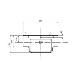 HOTEL B Раковина 810 белая