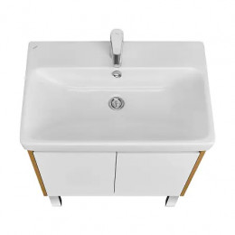 Сканди 70 Тумба Doors Белый/Дуб Рустикальный (БЕЗ УМЫВАЛЬНИКА Адриана-70)