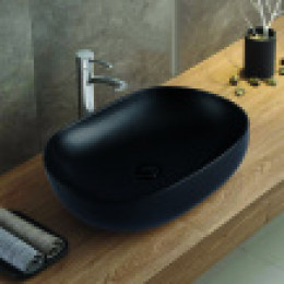 AZ-78326MB Раковина накладная чёрный матовый. Размер 600*415*135 мм