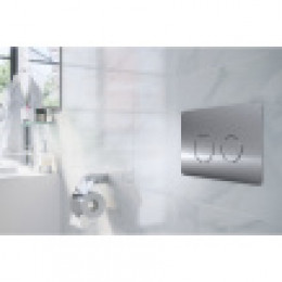  Панель смыва, хром глянцевый, круглая, AZARIO