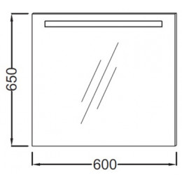 EB1411RU-NF Зеркало, 60 см, с подсветкой