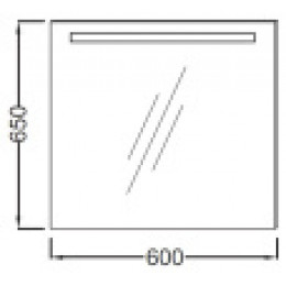 EB1411RU-NF Зеркало, 60 см, с подсветкой