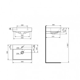 OLETA Раковина 500*390, белая