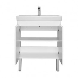 Сканди 70 Тумба Doors Белый глянец/Белый матовый (БЕЗ УМЫВАЛЬНИКА Адриана-70)