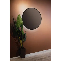 AZARIO зеркало Monaco-BLACK d1000 бесконтактный сенсор, доп.упаковка, парящая подсветка (в стену)