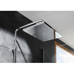 Душевая стойка со смесителем с полочкой, регулируемая высота, EVEN-M Square