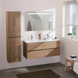 Колонна подвесная, 40 см, 2 реверсивные дверцы, дуб давос, натуральный меламин, EB2385-E75 TOLBIAC