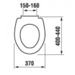 ZETA Сиденье с крышкой к унитазу, стальные петли, микролифт (подходит к унитазу DINO)