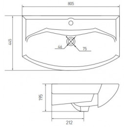 АКВАТОН SMILE 80 УМЫВАЛЬНИК