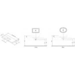 Столешница под раковину L 1200 белая