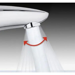 KLUDI BALANCE Однорычажный смеситель для ванны и душа, на 3 отверстия, длина излива 220 мм