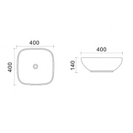 AZ-41016 Раковина 40*40*14 см