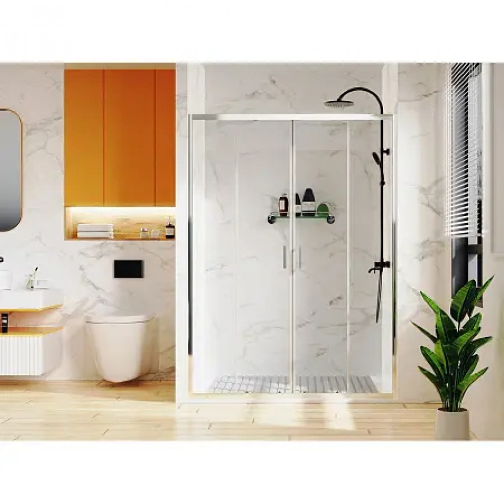 AZ-362K2-170-CH-CL Душевое ограждение TOKYO DRO-170х195-CH-CL, прозрачное стекло 6 мм, профиль хром