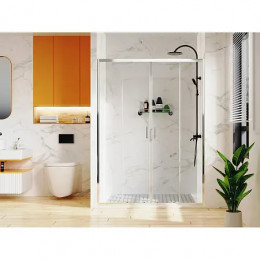 AZ-362K2-170-CH-CL Душевое ограждение TOKYO DRO-170х195-CH-CL, прозрачное стекло 6 мм, профиль хром