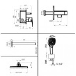 TREYA Промо-комплект встраиваемый для душа, хром