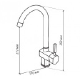 ЛИАМ Смеситель для кухни латте