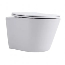 Azario VACIO AZ-1904T ТОРНАДО (СКРЫТОЕ КРЕПЛЕНИЕ) подвесной  унитаз в комплекте с сидением микролиan 490*360*320mm