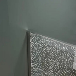 AZ-275-90-MGR-CBR Душевая перегородка Walk-in, 90x200-MGR-CBR, в рамке, Битое стекло, 4+5+4 мм, профиль матовый графит