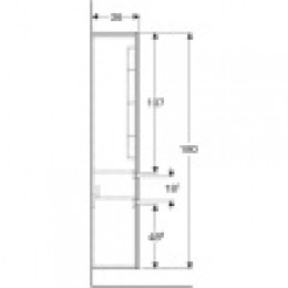 869000000 Renova Plan Шкафчик высокий 39*180*36 (белый глянец)